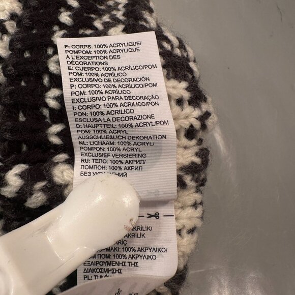 The North Face Knit Beanie Hat Fair Isle Pom Pom Winter Nordic Design Unisex - Picture 10 of 16